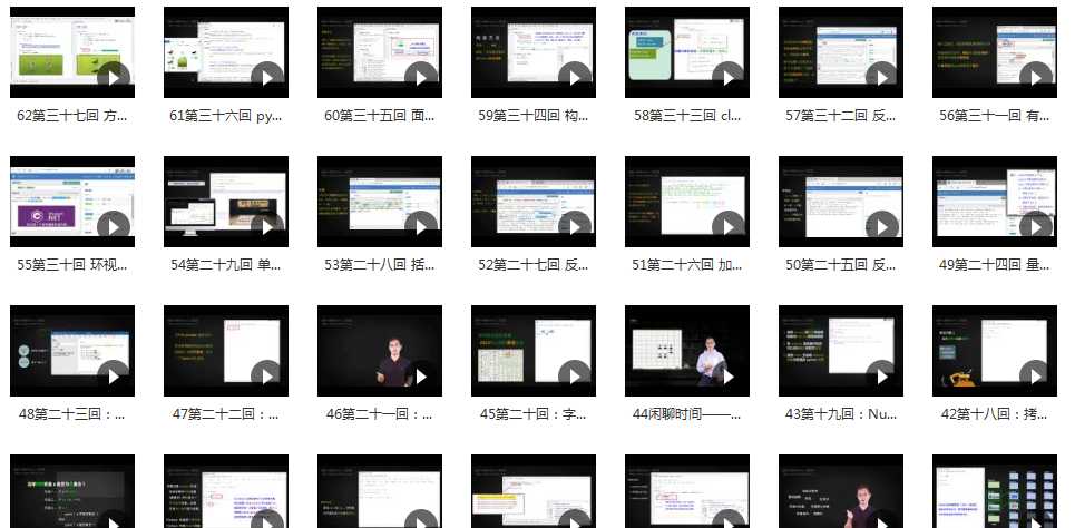全民一起玩Python 基础篇+提高篇目录