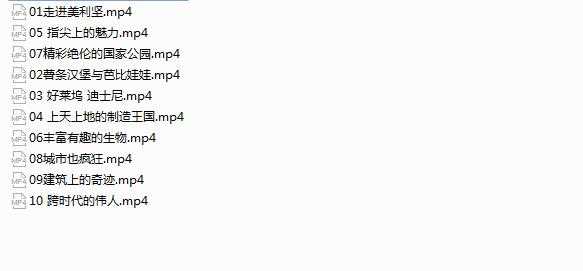 《走进美国》全套视频内容目录