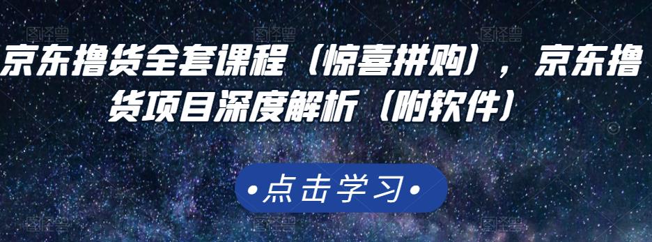 1657668784 京东撸货全套课程（惊喜拼购），京东撸货项目深度解析（附软件）