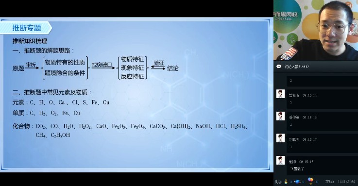 1658974424 陈谭飞 新初三化学2019年秋季菁英班