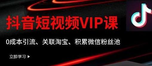 1659399220 某学院抖音短视频VIP教程，0成本引流、关联淘宝、积累微信粉丝池