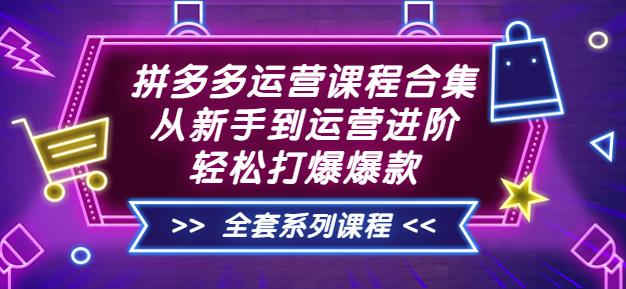 1660138954 拼多多运营课程合集：从新手到运营进阶，轻松打爆爆款（全套系统课程）