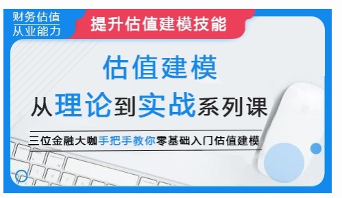 1660608486 估值建模：从理论到实战系列课，三位金融大咖手把手教你零基础入门估值建模