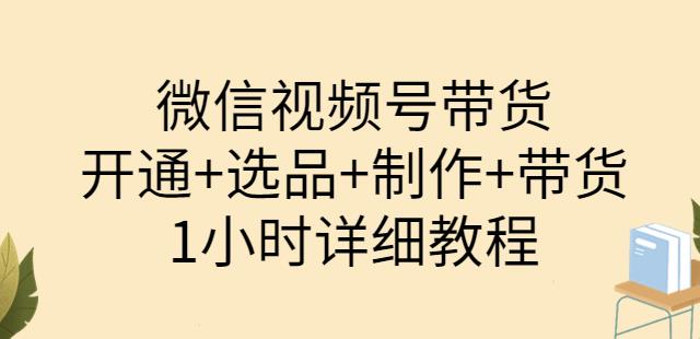 1660780725 陈奶爸·微信视频号带货：开通选品制作带货（1小时详细教程）