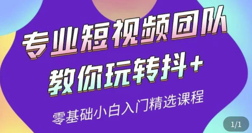 1660966545 专业短视频团队教你玩转抖0基础小白入门精选课程（价值399元）