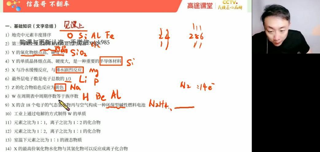 高途2023高三高考化学祝鑫暑假复读班