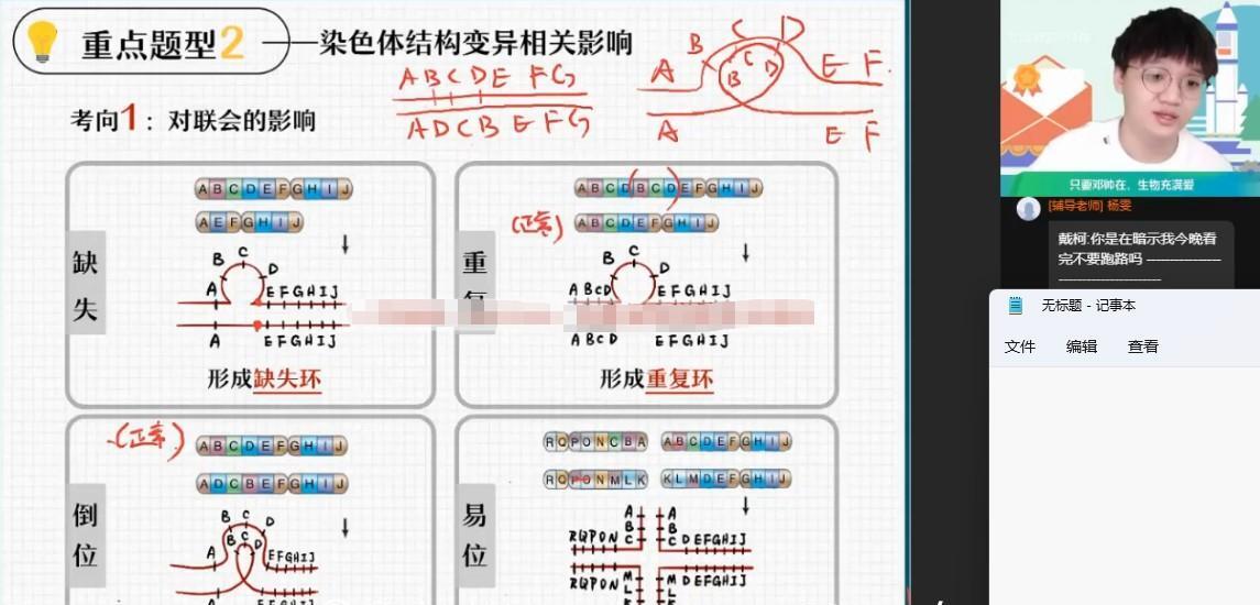 邓康尧 2023届高考生物2022年暑假A+班