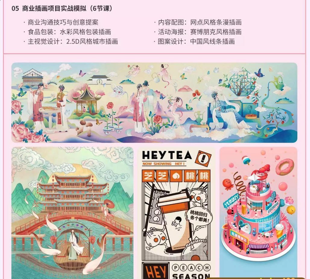 嘎罗实用商业插画全能班第3期罗雨舒第三期【画质高清全套完整有素材2020年9月已完结】