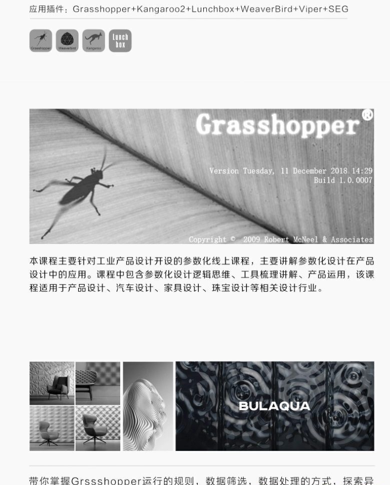 【云尚】Rhino Grasshopper参数化设计【画质高清有素材】