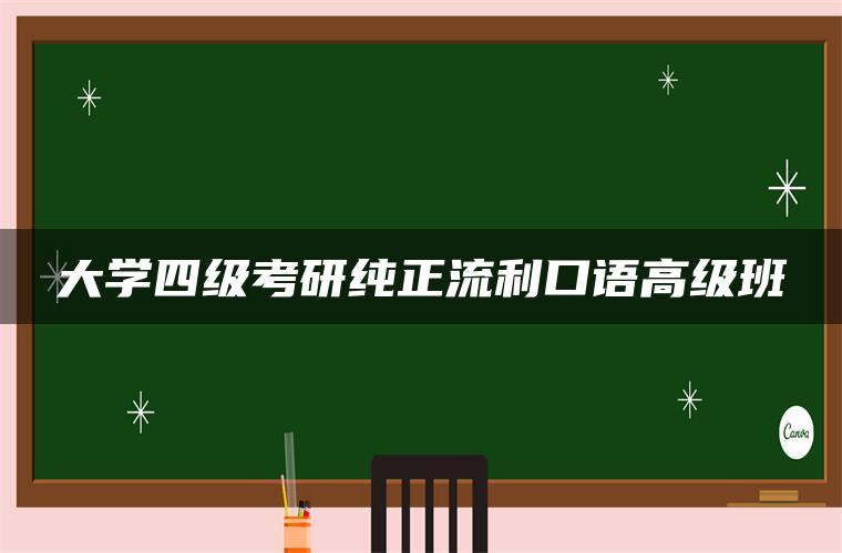 大学四级考研纯正流利口语高级班