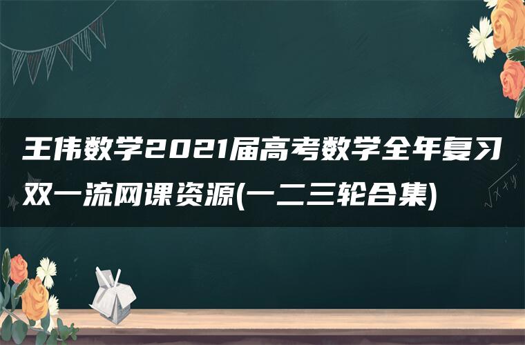 王伟数学2021届高考数学全年复习双一流网课资源(一二三轮合集)