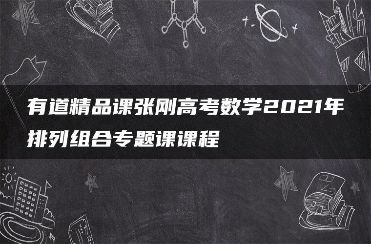 有道精品课张刚高考数学2021年排列组合专题课课程