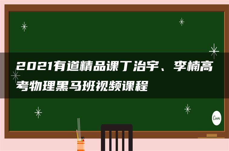 2021有道精品课丁治宇、李楠高考物理黑马班视频课程