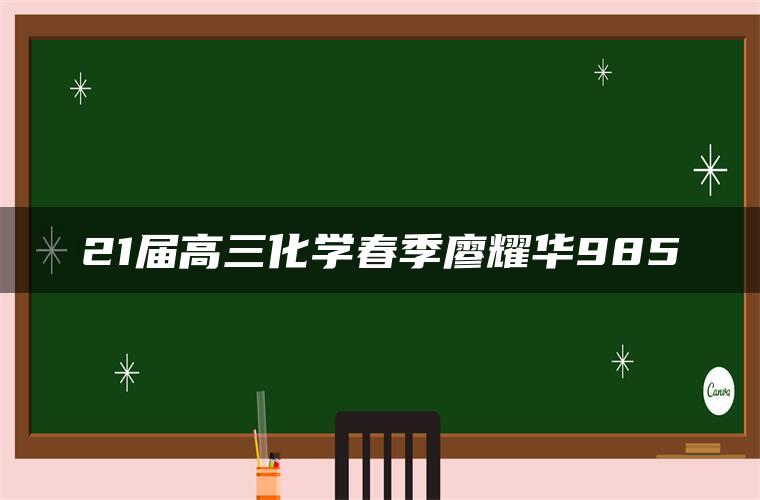 21届高三化学春季廖耀华985