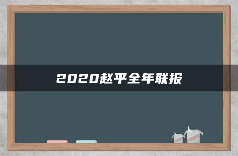 2020赵平全年联报