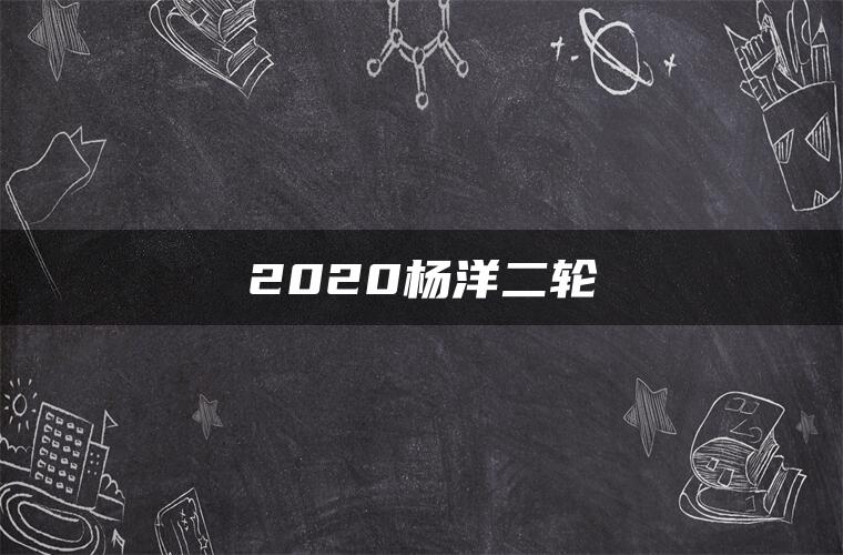 2020杨洋二轮