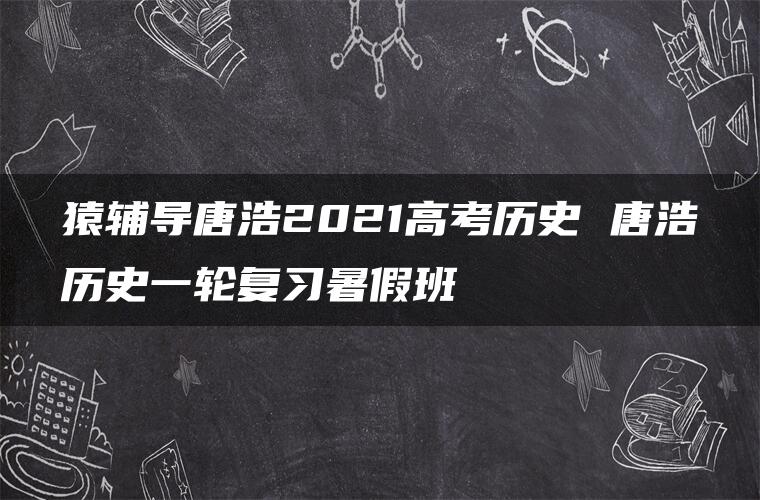 猿辅导唐浩2021高考历史 唐浩历史一轮复习暑假班