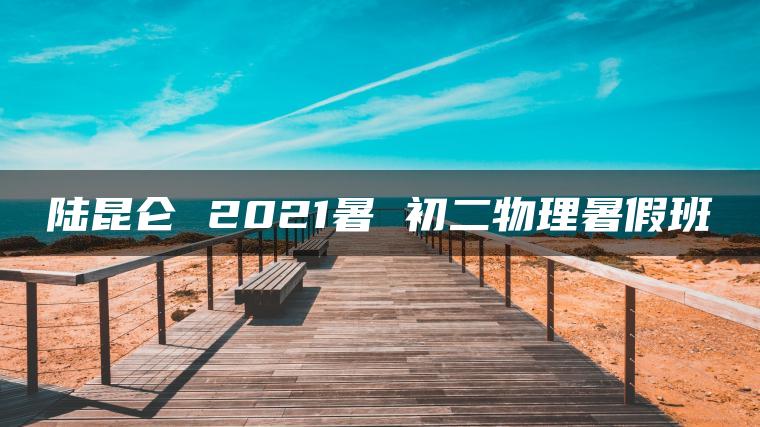 陆昆仑 2021暑 初二物理暑假班