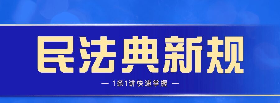 1635403365 民法典新规1条1讲快速掌握