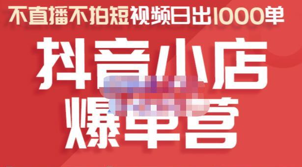 1654989917 推易电商·2022年抖音小店爆单营，不直播、不拍短视频、日出1000单，暴力玩法