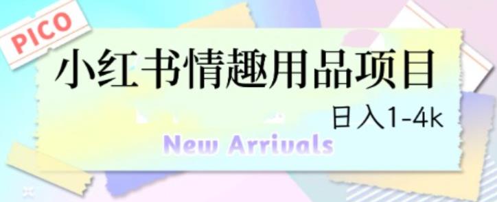 最新小红书情趣用品项目，日入1-4k【仅揭秘】