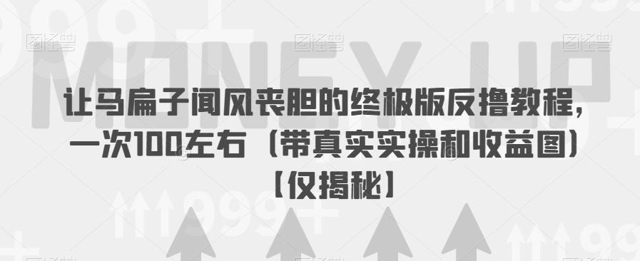 让马扁子闻风丧胆的终极版反撸教程，一次100左右（带真实实操和收益图）【仅揭秘】