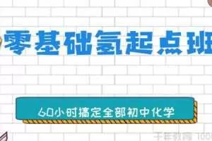 大马课堂-钛阳《零基础氢起点班》60小时搞定全部初中化学