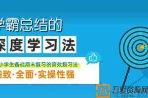 学霸总结的《深度学习法》中小学生备战期末技巧  [视频]