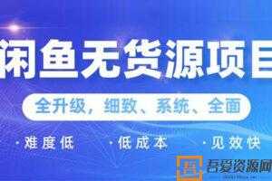 王渣男-闲鱼无货源项目2.0之0基础玩转闲鱼价格差&信息差  [视频]