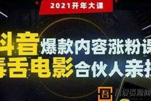 毒舌电影合伙人亲授 抖音爆款内容涨粉课  [视频]
