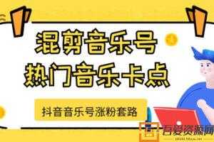 抖音音乐号涨粉套路，音乐号涨粉之混剪音乐号  [视频]