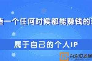 教你快速打造属于自己的个人IP 任何时候都能赚钱的项目  [视频]