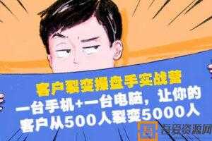 客户裂变操盘手实战营：1台手机1台电脑 客户从500裂变5000  [视频]