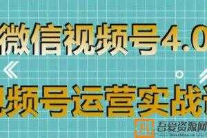 狼叔-视频号运营实战课 带你深度入手微信视频号4.0  [视频]