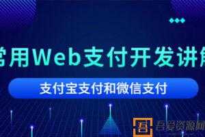 Web支付开发讲解 微信支付和支付宝支付开发对接  [视频]