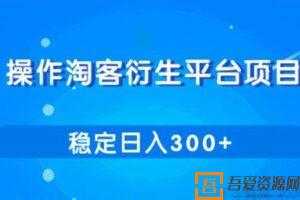 柚子-操作淘客衍生新赚钱模式 项目稳定日入300+  [视频]