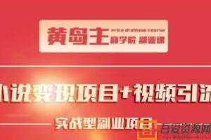 黄岛主《小说变现项目+视频引流》实战型副业项目  [视频]