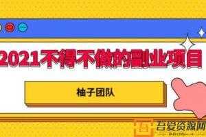 柚子-2021年不得不做的副业项目-知乎平台  [视频]