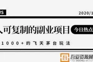 人人可操作的副业项目 日入10000+的撸飞天茅台玩法  [视频]
