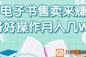 如何写电子书售卖来赚钱？好好操作月入几W+  [视频]