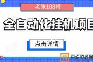 全自动化挂机项目，无脑挂机单号日赚100+  [视频]