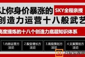 创造力运营十八般武艺 高度提炼的互联网运营知识体系  [视频]