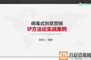 馒头商学院-肖剑《病毒式创意营销：6P方法论实战案例》  [视频]
