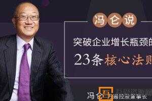 冯仑-网易公开课 突破企业增长瓶颈的23条核心法则  [音频]