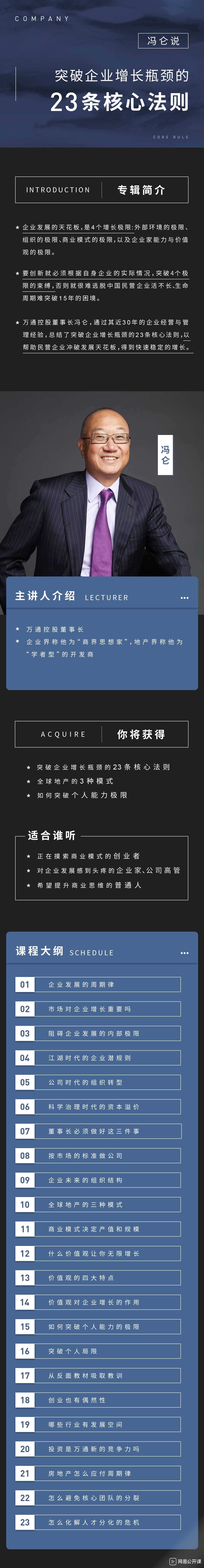 冯仑-网易公开课 突破企业增长瓶颈的23条核心法则(图1) 冯仑-网易公开课 突破企业增长瓶颈的23条核心法则(图1)