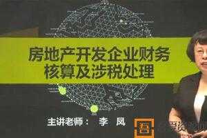 李凤-房地产开发企业财务核算及涉税处理 会计实务操作  [视频]