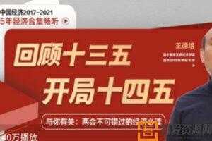 王德培《中国经济5年系列》两会与你相关的经济必读  [音频]