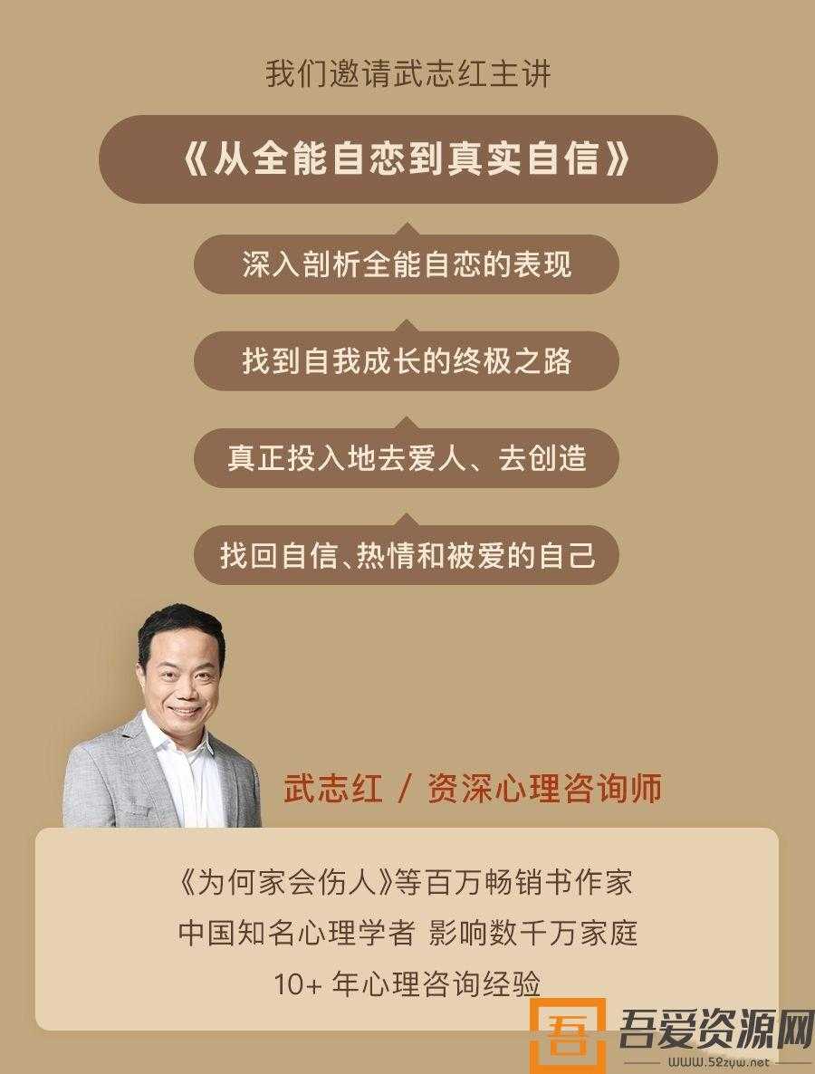 武志红·全能自恋80讲：从自恋到自信，唤醒活力自我（完结）(图3)