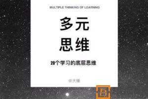 大锤-多元思维学习课 20个学习的底层思维模型  [视频]