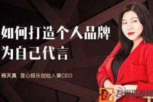 杨天真-壹心娱乐CEO《如何打造个人品牌》为自己代言  [视频]